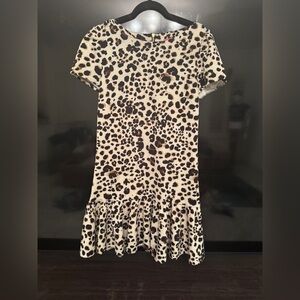 Betsey Johnson Black and White Ruffled A-line Dress